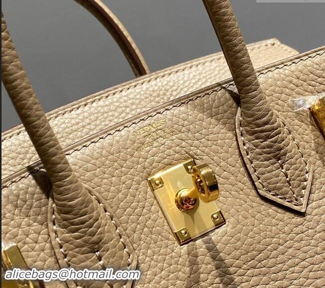 Best Price Hermes Mini Birkin 20cm bag with Shoulder Strap in Togo Leather H20 Dove Grey 2024