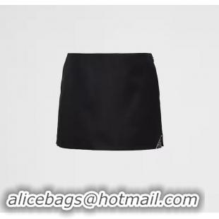 Luxury Cheap Re-Nylon Miniskirt PA8411 Black