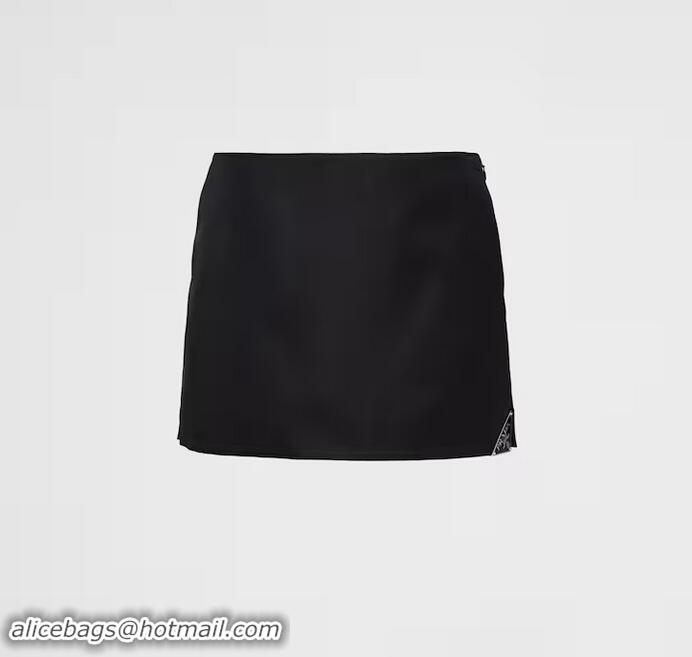 Luxury Cheap Re-Nylon Miniskirt PA8411 Black