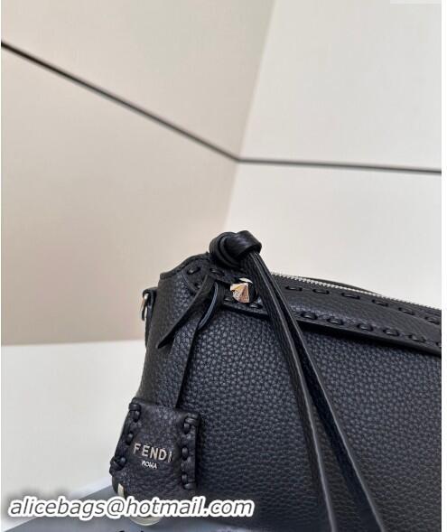 Pretty Style Fendi By The Way Selleria Mini Bag in Grianed Calfskin with Topstitches 8668S Black 2024