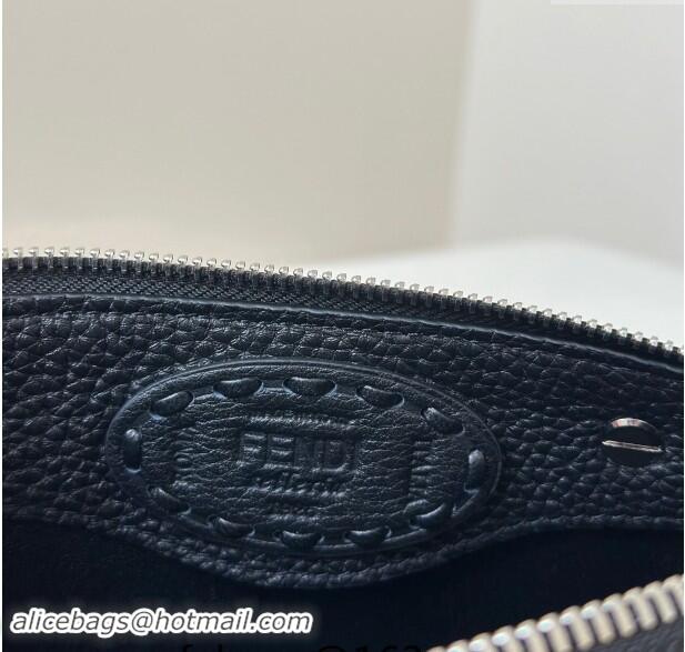 Pretty Style Fendi By The Way Selleria Mini Bag in Grianed Calfskin with Topstitches 8668S Black 2024