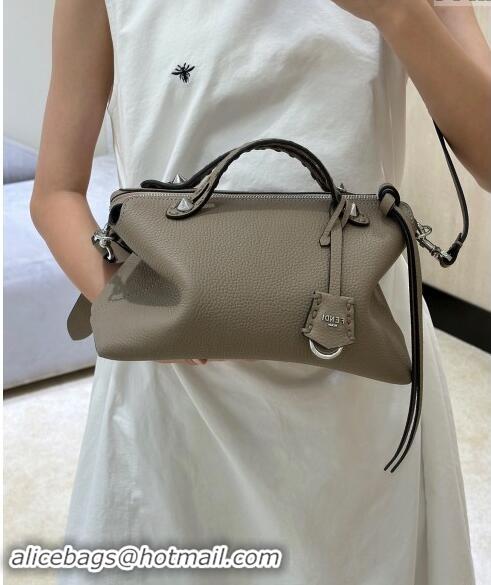 Pretty Style Fendi By The Way Selleria Medium Bag in Grianed Calfskin with Topstitches 8668M Grey 2024