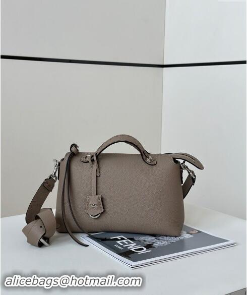 Pretty Style Fendi By The Way Selleria Medium Bag in Grianed Calfskin with Topstitches 8668M Grey 2024