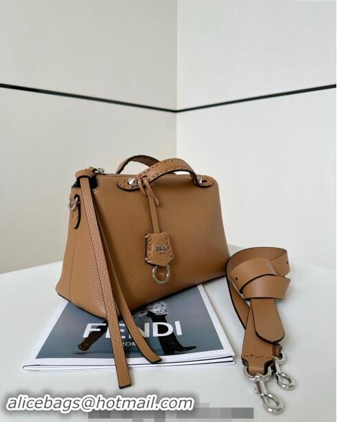 Buy Discount Fendi By The Way Selleria Medium Bag in Grianed Calfskin with Topstitches 8668M Brown 2024