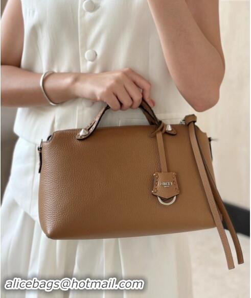 Buy Discount Fendi By The Way Selleria Medium Bag in Grianed Calfskin with Topstitches 8668M Brown 2024