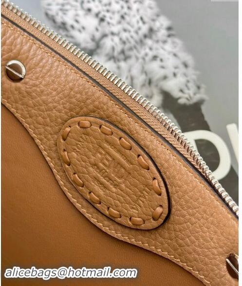 Buy Discount Fendi By The Way Selleria Medium Bag in Grianed Calfskin with Topstitches 8668M Brown 2024