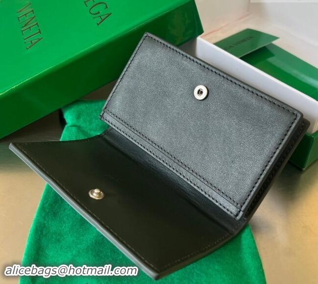 Super Quality Bottega Veneta Cassette Business Card Case Wallet in Intrecciato Calfskin 679849 Dark Moss Green 2024