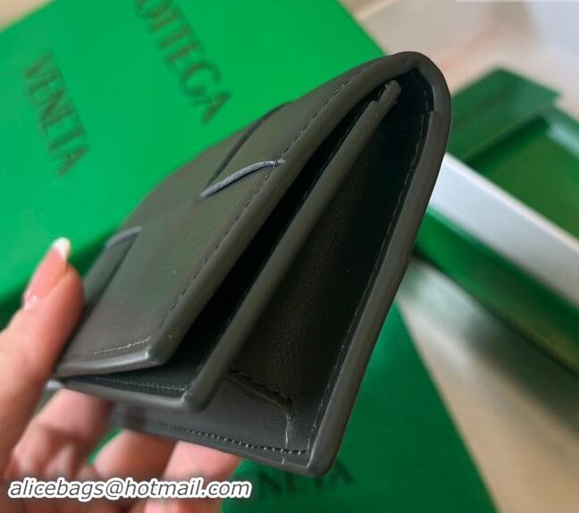 Super Quality Bottega Veneta Cassette Business Card Case Wallet in Intrecciato Calfskin 679849 Dark Moss Green 2024