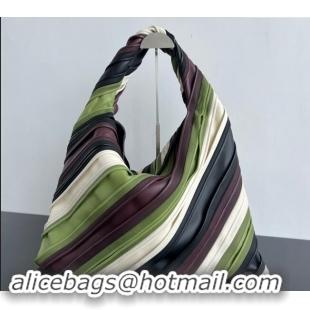 Trendy Design Bottega Veneta Large Hop Hobo Bag in with Patchwork 786193 Stripes Multicolor 2024