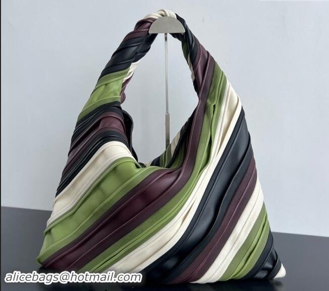 Trendy Design Bottega Veneta Large Hop Hobo Bag in with Patchwork 786193 Stripes Multicolor 2024