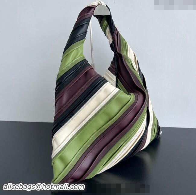 Trendy Design Bottega Veneta Large Hop Hobo Bag in with Patchwork 786193 Stripes Multicolor 2024