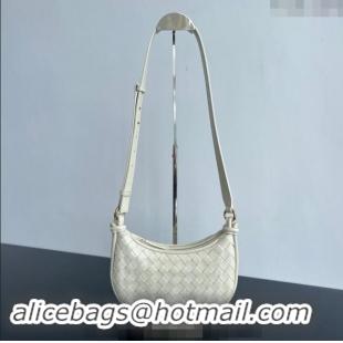 Most Popular Bottega Veneta Gemelli Messenger Crossbody Bag in Intrecciato leather 796638 Sea Salt White 2024