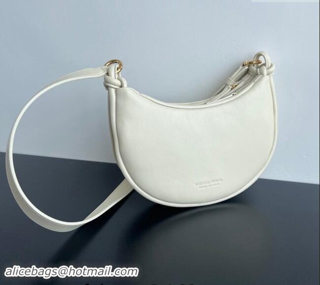 Most Popular Bottega Veneta Gemelli Messenger Crossbody Bag in Intrecciato leather 796638 Sea Salt White 2024