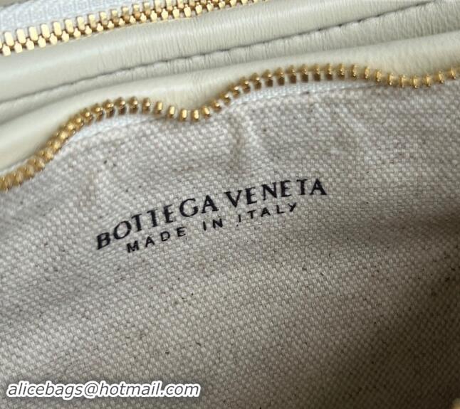 Most Popular Bottega Veneta Gemelli Messenger Crossbody Bag in Intrecciato leather 796638 Sea Salt White 2024