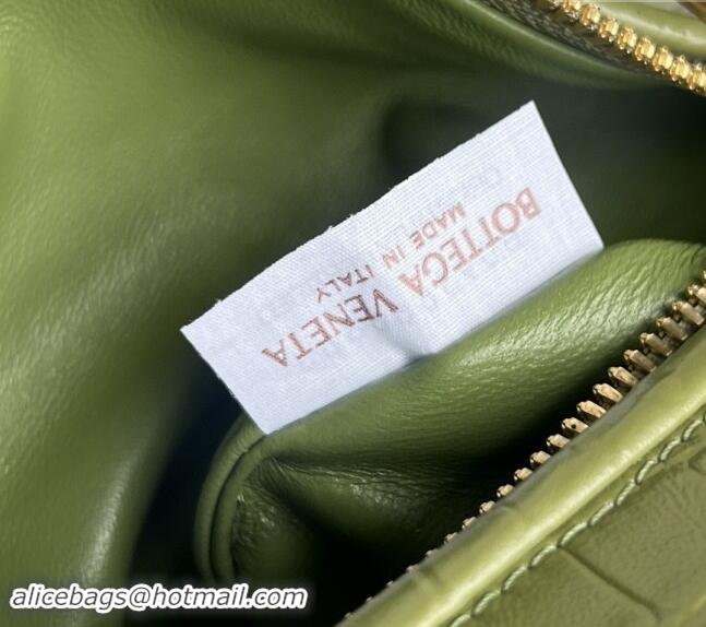 Pretty Style Bottega Veneta Mini Jodie Hobo in Crocodile Embossed Leather 717709 Green 2024