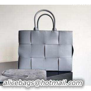 Super Quality Bottega Veneta Medium Arco Tote Bag in Intrecciato Leather 729244 Thunder Grey 2024