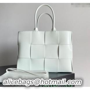 Best Quality Bottega Veneta Medium Arco Tote Bag in Intrecciato Leather 729244 Glacier Blue 2024