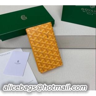 Top Design Goyard Saint-Lambert Phone Case Wallet 8515 Yellow 2024