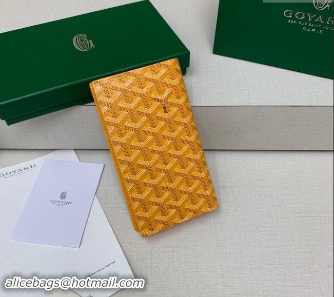 Top Design Goyard Saint-Lambert Phone Case Wallet 8515 Yellow 2024