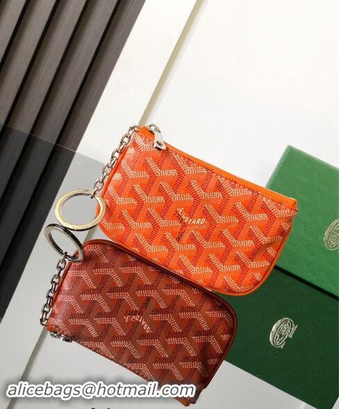 Famous Brand Goyard Senat Nano Key Pouch 3317 Orange 2024