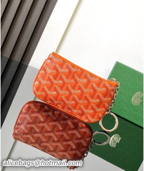 Famous Brand Goyard Senat Nano Key Pouch 3317 Orange 2024