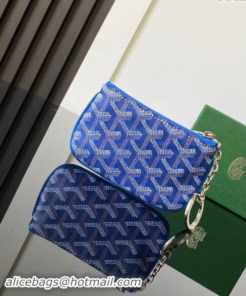 Inexpensive Goyard Senat Nano Key Pouch 3317 Sky Blue 2024