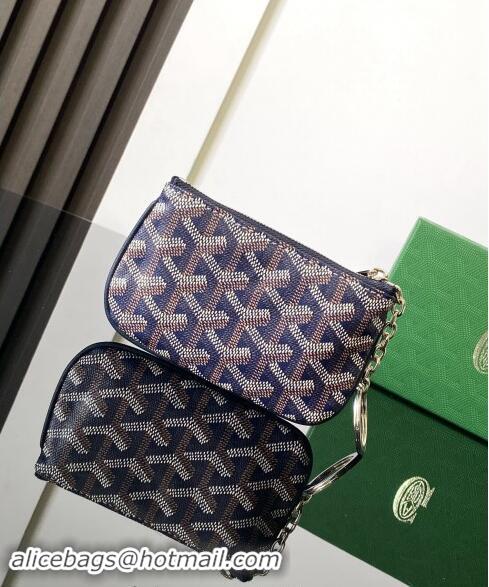 Cheapest Goyard Senat Nano Key Pouch 3317 Navy Blue 2024