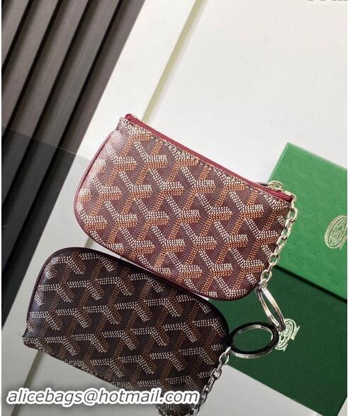 Good Looking Goyard Senat Nano Key Pouch 3317 Burgundy 2024