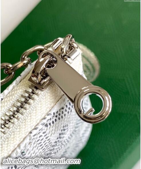 Top Design Goyard Senat Nano Key Pouch 3317 White 2024