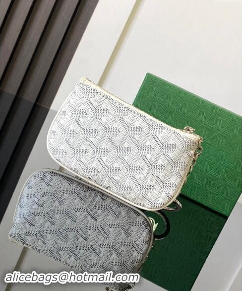 Top Design Goyard Senat Nano Key Pouch 3317 White 2024