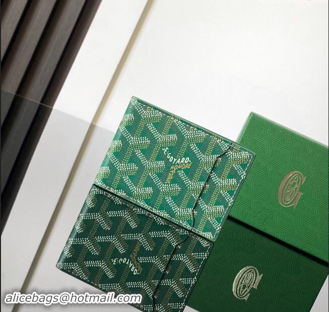 Luxury Discount Goyard Insert Victoire Card Wallet GY3315 Green 2024