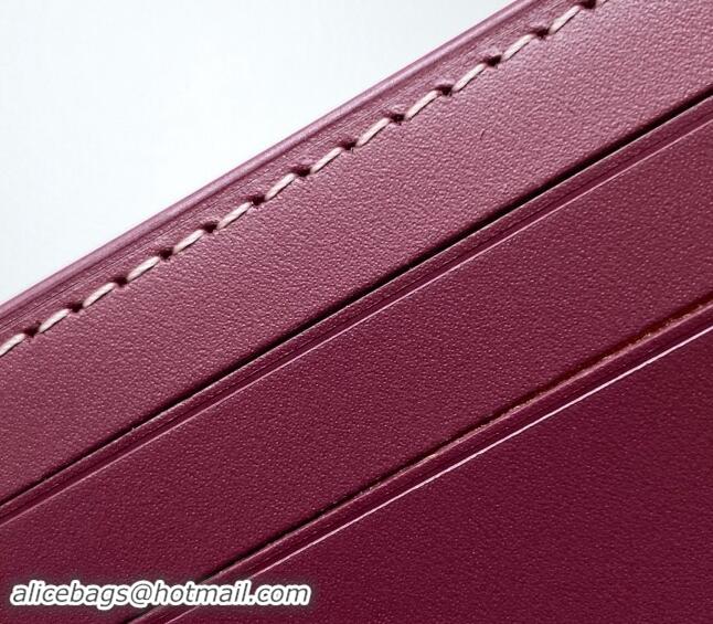 Low Cost Goyard Insert Victoire Card Wallet GY3315 Burgundy 2024