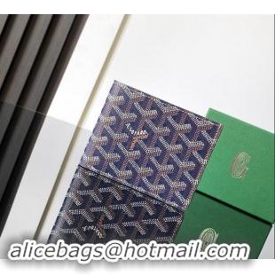 Top Grade Goyard Saint-Florentin Compact Wallet GY3311 Navy Blue 2024