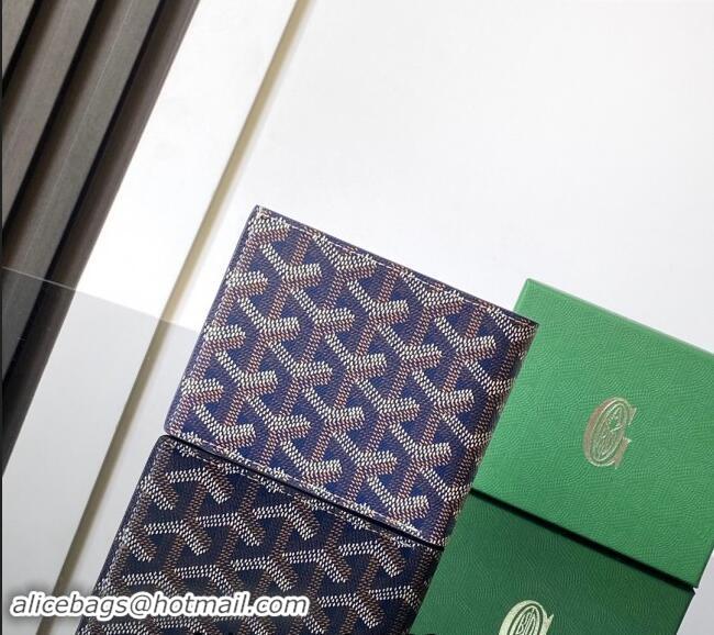 Top Grade Goyard Saint-Florentin Compact Wallet GY3311 Navy Blue 2024