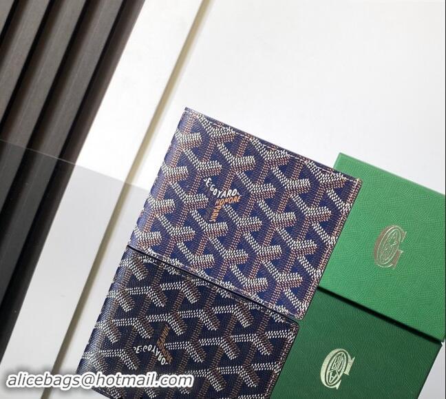 Top Grade Goyard Saint-Florentin Compact Wallet GY3311 Navy Blue 2024