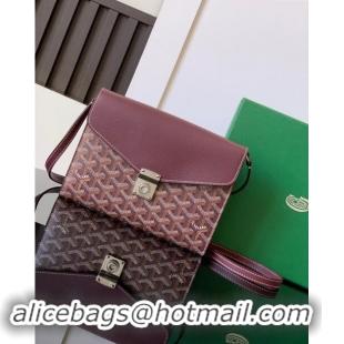 Top Grade Goyard Chypre Wallet-Pouch Mini Bag GY8063 Burgundy 2024