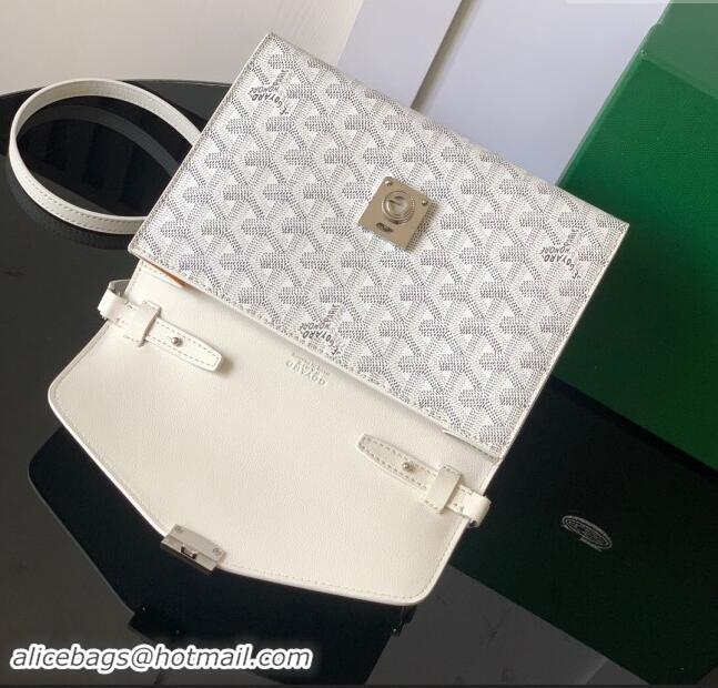 Luxury Discount Goyard Chypre Wallet-Pouch Mini bag GY8063 White 2024