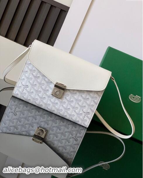 Luxury Discount Goyard Chypre Wallet-Pouch Mini bag GY8063 White 2024