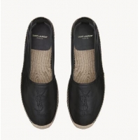 ​Grade Design Saint Laurent Cassandre Espadrilles In Smooth Leather Y8452 Black