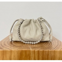 Reasonable Price Loewe Medium Flamenco Purse in Mellow Nappa Lambskin 9057 White 2024