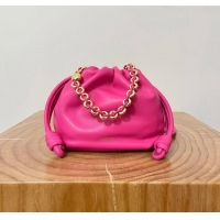 Famous Brand Loewe Mini Flamenco Purse Bag in Mellow Nappa Lambskin 9058 Fluorescent Pink 2024