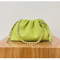 Well Crafted Loewe Medium Flamenco Purse in Mellow Nappa Lambskin 9057 Meadow Green 2024