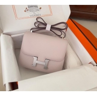 Well Crafted Hermes Constance Mini Bag 18cm in Epsom Palm-Grained Leather 8057 Dreamy Purple/Silver 2024 (Half Handmade)