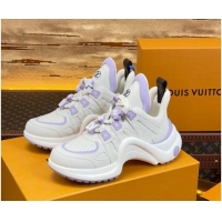 Good Looking Louis Vuitton LV Archlight Sneakers with Signature Beads Purple 815085