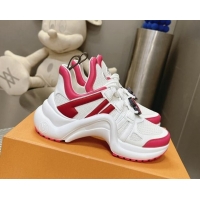 Good Looking Louis Vuitton LV Archlight Sneakers with Rabbit Patch White/Red 0815097