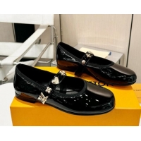 Good Product Louis Vuitton Romy Flat Ballerinas in Patent Leather Black 905075