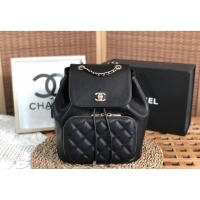 Promotional Chanel Grained Calfskin Backpack bag AS3531 Black 2024