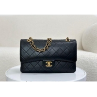 Hot Sell Cheap Chanel Vintage Quilted Lambskin Flap bag A01112 Black 2024