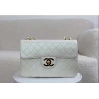 Trendy Design Chanel Vintage Grained Calfskin Flap bag A088 Pearly White 2024