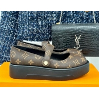 Purchase Louis Vuitton Platform Mary Janes Shoes 5cm in Monogram Canvas Brown 905080